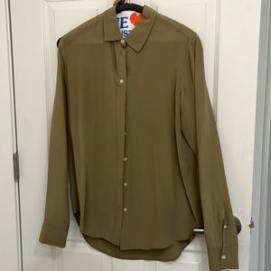 Everlane clean silk button down